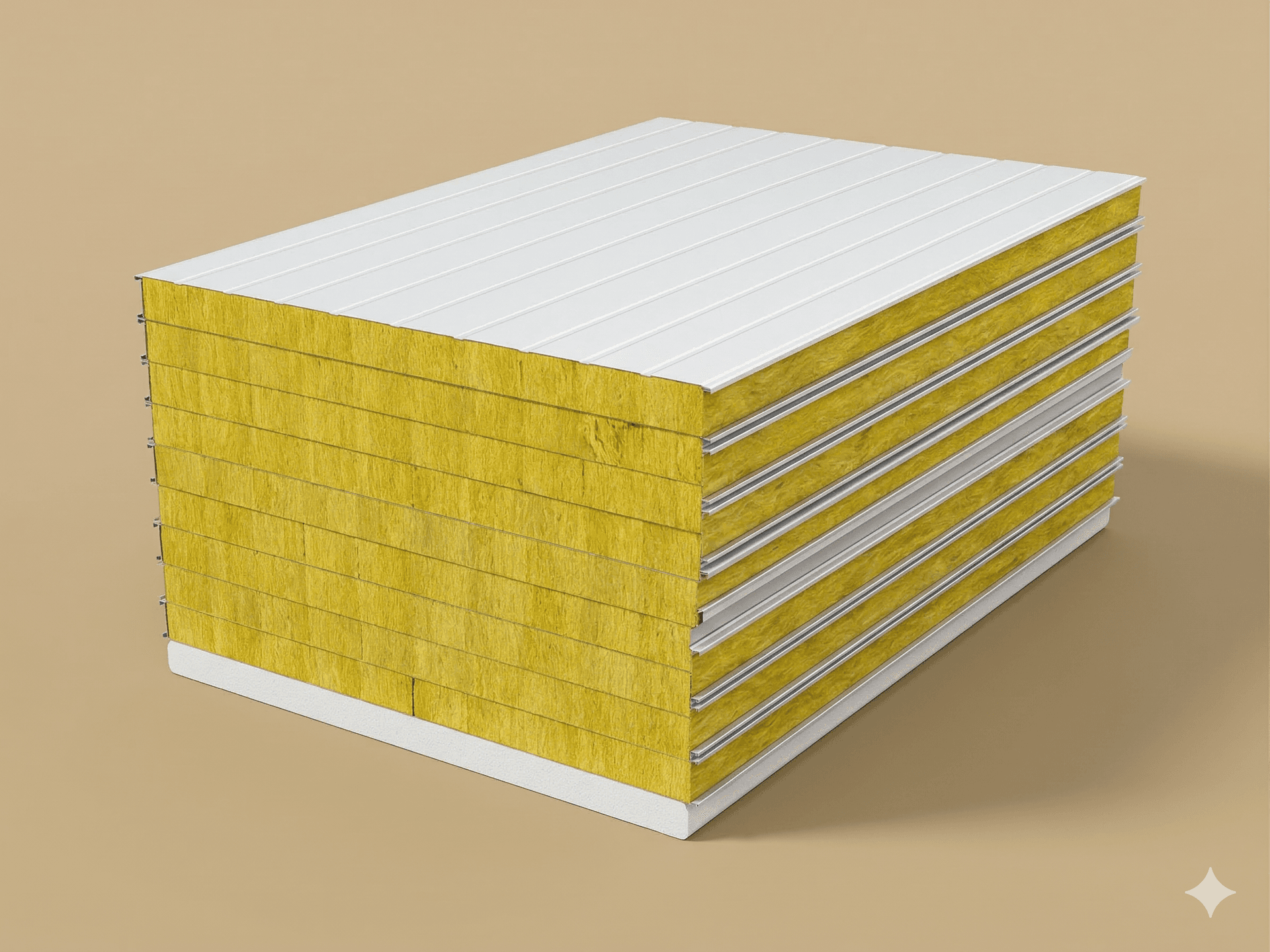 Panel Cách Nhiệt Lõi Rockwool Chống Cháy - 50mm-1150mm